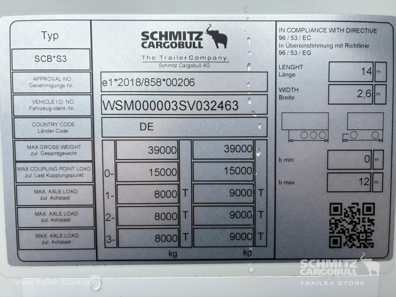 Schmitz Cargobull Tiefkühler Standard Doppelstock Trennwand 