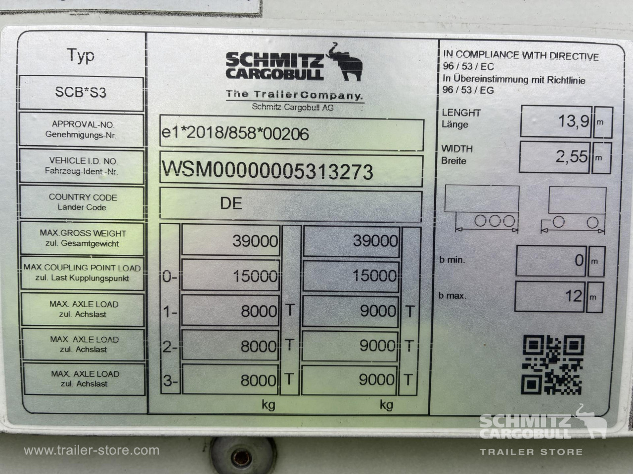 Schmitz Cargobull Trockenfrachtkoffer Standard Doppelstock 