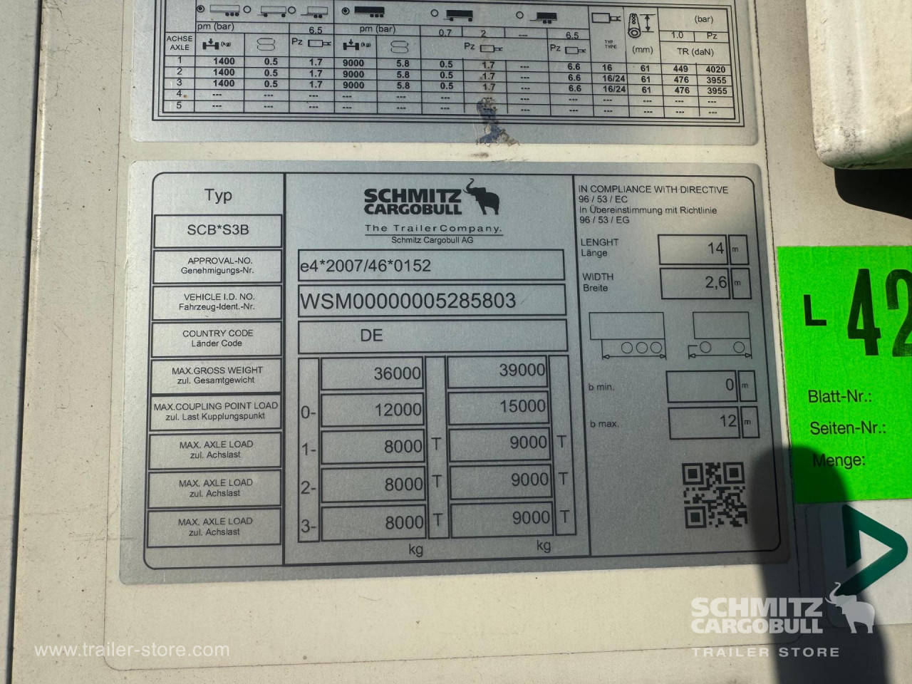 Schmitz Cargobull Reefer Standard 