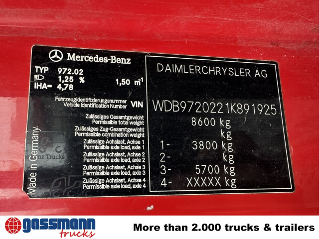 Mercedes Benz Atego 818 K 4x2 mit Kran Palfinger PK 6500, 2x 