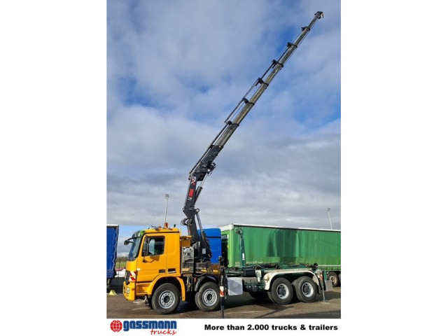 Mercedes Benz Actros 4146 K 8x4/4, Retarder, Kran Hiab XS 477 