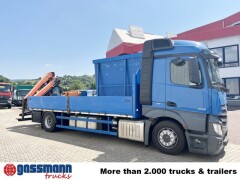 Mercedes Benz Actros 1836 L 4x2, Glastransporter, Heckkran 