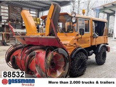 Unimog U52 411 4x4, Schmidt Schneefräse mit 