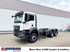 MAN TGS 33.480 6x6 BB CH, Hohe Bauart, Stahlmulde 